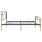 vidaXL Estructura de cama de metal negra 200x200 cm vidaXL Estructura de cama de metal negra 200x200 cm