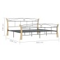 vidaXL Estructura de cama de metal negra 200x200 cm vidaXL Estructura de cama de metal negra 200x200 cm
