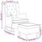 vidaXL Sillón con patas mecedoras y taburete de tela gris claro vidaXL Sillón con patas mecedoras y taburete de tela gris claro