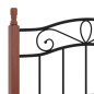 vidaXL Estructura de cama metal y madera maciza de roble 100x200 cm