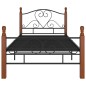 vidaXL Estructura de cama de metal negro 90x200 cm