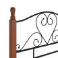 vidaXL Estructura de cama de metal negro 90x200 cm