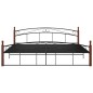 vidaXL Estructura de cama metal y madera maciza de roble 200x200 cm