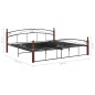 vidaXL Estructura de cama metal y madera maciza de roble 200x200 cm