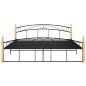 vidaXL Estructura de cama metal y madera maciza de roble 180x200 cm vidaXL Estructura de cama metal y madera maciza de roble 180x200 cm