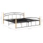 vidaXL Estructura de cama metal y madera maciza de roble 180x200 cm vidaXL Estructura de cama metal y madera maciza de roble 180x200 cm