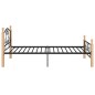 vidaXL Estructura de cama de metal negra 90x200 cm