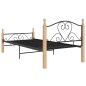 vidaXL Estructura de cama de metal negra 90x200 cm