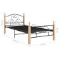 vidaXL Estructura de cama de metal negra 90x200 cm