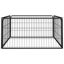 vidaXL Corral para perros 4 paneles acero con recubrimiento en polvo