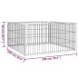 vidaXL Corral para perros 4 paneles acero con recubrimiento en polvo vidaXL Corral para perros 4 paneles acero con recubrimiento en polvo