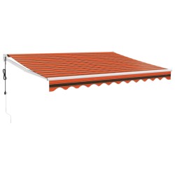 vidaXL Toldo retráctil automático naranja y marrón 3,5x2,5 m