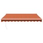 vidaXL Toldo retráctil automático naranja y marrón 3,5x2,5 m vidaXL Toldo retráctil automático naranja y marrón 3,5x2,5 m