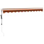 vidaXL Toldo retráctil automático naranja y marrón 3,5x2,5 m vidaXL Toldo retráctil automático naranja y marrón 3,5x2,5 m