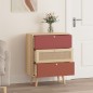 vidaXL Aparador con cajones madera contrachapada 60x30x75 cm vidaXL Aparador con cajones madera contrachapada 60x30x75 cm