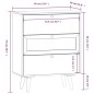 vidaXL Aparador con cajones madera contrachapada 60x30x75 cm vidaXL Aparador con cajones madera contrachapada 60x30x75 cm