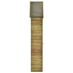 vidaXL Caseta herramientas jardín con puerta madera pino 69,5x32x178cm