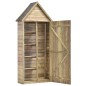 vidaXL Caseta herramientas jardín con puerta madera pino 69,5x32x178cm vidaXL Caseta herramientas jardín con puerta madera pino 69,5x32x178cm