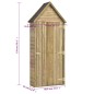 vidaXL Caseta herramientas jardín con puerta madera pino 69,5x32x178cm vidaXL Caseta herramientas jardín con puerta madera pino 69,5x32x178cm