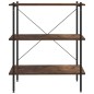 vidaXL Estantería 3 niveles negra y madera oscura 80x40x92 cm vidaXL Estantería 3 niveles negra y madera oscura 80x40x92 cm