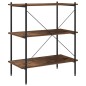 vidaXL Estantería 3 niveles negra y madera oscura 80x40x92 cm vidaXL Estantería 3 niveles negra y madera oscura 80x40x92 cm