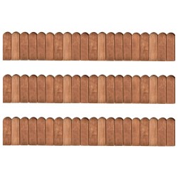 vidaXL Rollos de borde de jardín 3 uds madera pino impregnada 120 cm