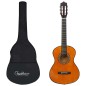 vidaXL Guitarra clásica para principiante y niño con funda 1/2 34"
