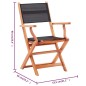 vidaXL Sillas jardín plegables 8 uds madera eucalipto textilene negro vidaXL Sillas jardín plegables 8 uds madera eucalipto textilene negro