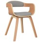 vidaXL Sillas de comedor 2 uds madera curvada y tela gris taupe vidaXL Sillas de comedor 2 uds madera curvada y tela gris taupe
