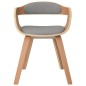 vidaXL Sillas de comedor 2 uds madera curvada y tela gris taupe vidaXL Sillas de comedor 2 uds madera curvada y tela gris taupe