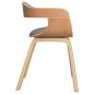 vidaXL Sillas de comedor 2 uds madera curvada y tela gris taupe vidaXL Sillas de comedor 2 uds madera curvada y tela gris taupe