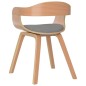 vidaXL Sillas de comedor 2 uds madera curvada y tela gris taupe vidaXL Sillas de comedor 2 uds madera curvada y tela gris taupe