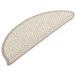 vidaXL Alfombrilla autoadhesiva escalera sisal 15 uds beige 56x17x3 cm vidaXL Alfombrilla autoadhesiva escalera sisal 15 uds beige 56x17x3 cm