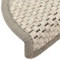 vidaXL Alfombrilla autoadhesiva escalera sisal 15 uds beige 56x17x3 cm vidaXL Alfombrilla autoadhesiva escalera sisal 15 uds beige 56x17x3 cm
