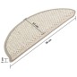 vidaXL Alfombrilla autoadhesiva escalera sisal 15 uds beige 56x17x3 cm vidaXL Alfombrilla autoadhesiva escalera sisal 15 uds beige 56x17x3 cm