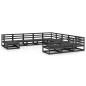 vidaXL Juego de muebles de jardín 12 piezas madera maciza de pino vidaXL Juego de muebles de jardín 12 piezas madera maciza de pino
