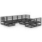 vidaXL Juego de muebles de jardín 10 piezas madera maciza de pino vidaXL Juego de muebles de jardín 10 piezas madera maciza de pino