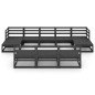 vidaXL Juego de muebles de jardín 10 piezas madera maciza de pino