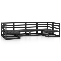 vidaXL Juego de muebles de jardín 6 piezas madera maciza de pino