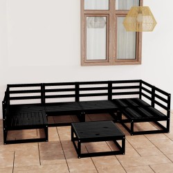 vidaXL Juego de muebles de jardín 7 piezas madera maciza de pino