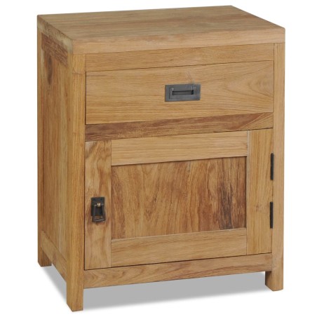 vidaXL Mesita de noche de madera de teca maciza 40x30x50 cm