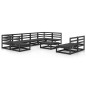 vidaXL Juego de muebles de jardín 10 piezas madera maciza de pino vidaXL Juego de muebles de jardín 10 piezas madera maciza de pino