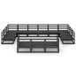 vidaXL Juego de muebles de jardín 13 piezas madera maciza de pino vidaXL Juego de muebles de jardín 13 piezas madera maciza de pino