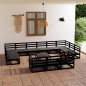 vidaXL Juego de muebles de jardín 14 piezas madera maciza de pino vidaXL Juego de muebles de jardín 14 piezas madera maciza de pino