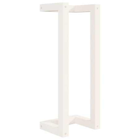 vidaXL Toallero de madera maciza de pino blanco 23x18x60 cm