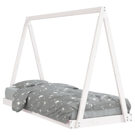 vidaXL Estructura de cama para niños madera de pino blanco 80x200 cm
