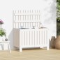vidaXL Caja de almacenaje jardín madera de pino blanco 76x42,5x54 cm vidaXL Caja de almacenaje jardín madera de pino blanco 76x42,5x54 cm