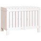 vidaXL Caja de almacenaje jardín madera de pino blanco 76x42,5x54 cm vidaXL Caja de almacenaje jardín madera de pino blanco 76x42,5x54 cm