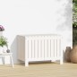 vidaXL Caja de almacenaje jardín madera de pino blanco 76x42,5x54 cm vidaXL Caja de almacenaje jardín madera de pino blanco 76x42,5x54 cm