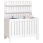 vidaXL Caja de almacenaje jardín madera de pino blanco 76x42,5x54 cm vidaXL Caja de almacenaje jardín madera de pino blanco 76x42,5x54 cm